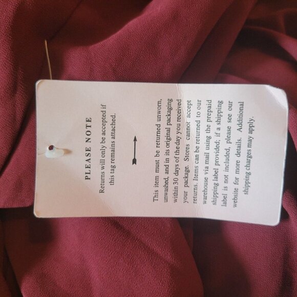 BHLDN Alana Maxi Dress Gown by Donna Morgan Chiffon Black Cherry Small - Picture 10 of 12